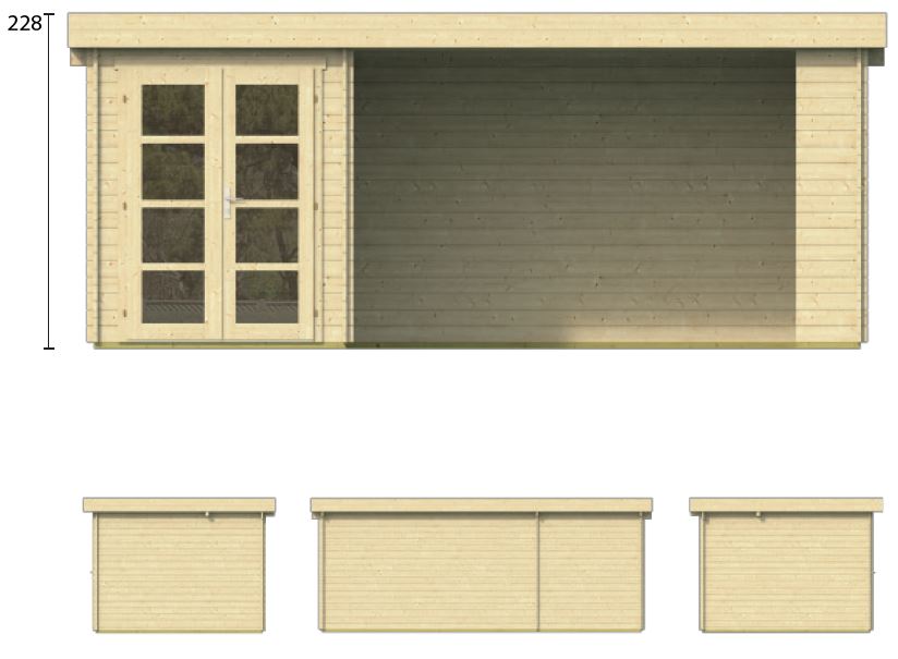 Abri de jardin à toit plat MEGAMODERN de Jardin et Chalet
